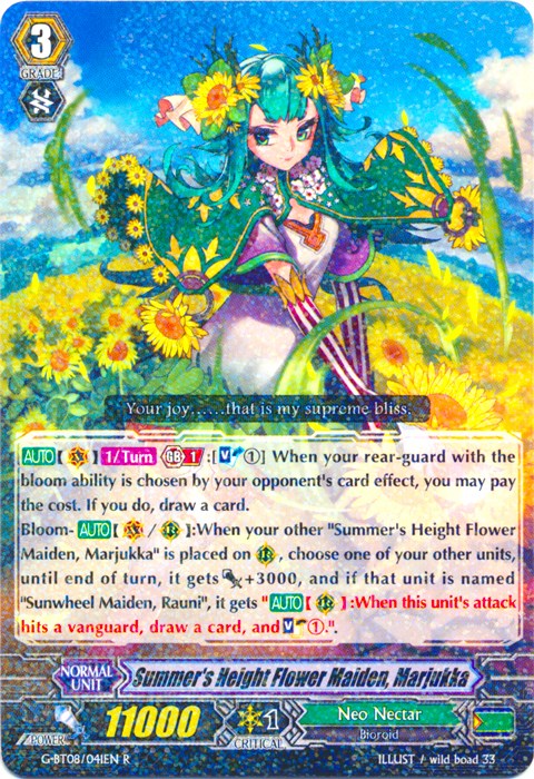 Summer's Height Flower Maiden, Marjukka (G-BT08/041EN) [Absolute Judgment]