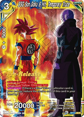 SSG Son Goku &amp; Hit, Temporary Truce (BT15-146) [Saiyan Showdown Prerelease Promos] 