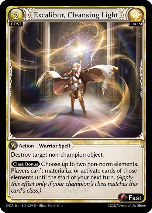 Excalibur, Cleansing Light (259) [Dawn of Ashes: 1st Edition] 