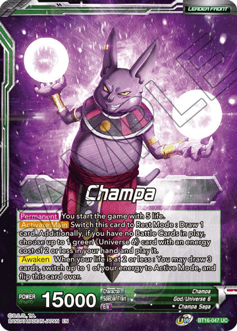 Champa // Champa, Victory at All Costs (BT16-047) [Realm of the Gods Prerelease Promos] 