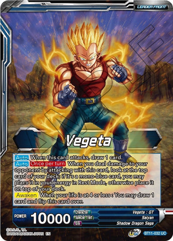 Vegeta // SS4 Vegeta, Ultimate Evolution (BT11-032) [Theme Selection: History of Vegeta] 