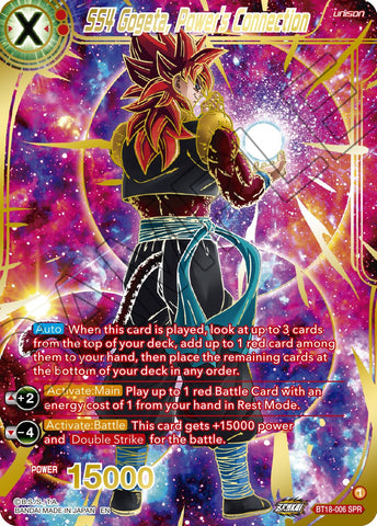 SS4 Gogeta, Power's Connection (SPR) (BT18-006) [Dawn of the Z-Legends] 