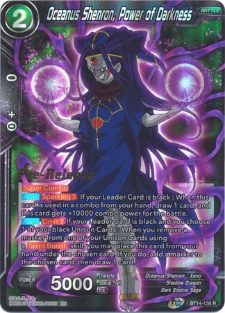 Oceanus Shenron, Power of Darkness (BT14-136) [Cross Spirits Prerelease Promos] 