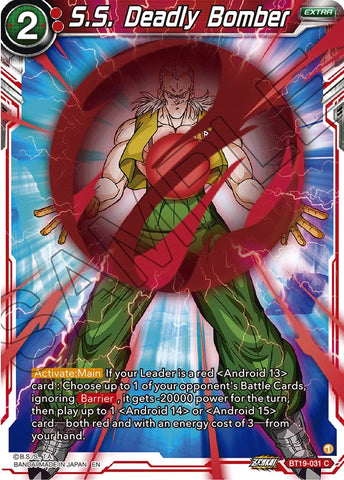 SS Deadly Bomber (BT19-031) [Fighter's Ambition] 