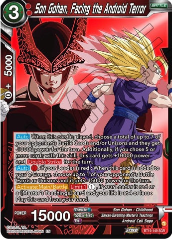 Son Gohan, Facing the Android Terror (BT19-149) [Fighter's Ambition] 