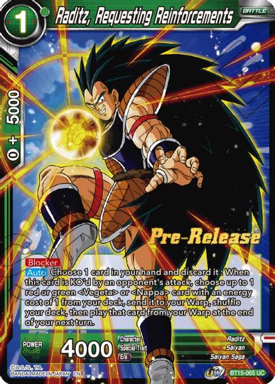 Raditz, Requesting Reinforcements (BT15-065) [Saiyan Showdown Prerelease Promos]