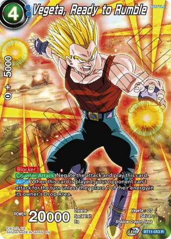 Vegeta, Ready to Rumble (BT11-053) [Theme Selection: History of Vegeta] 