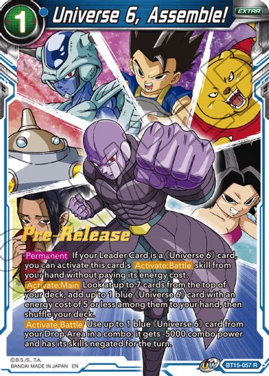 Universe 6, Assemble! (BT15-057) [Saiyan Showdown Prerelease Promos]