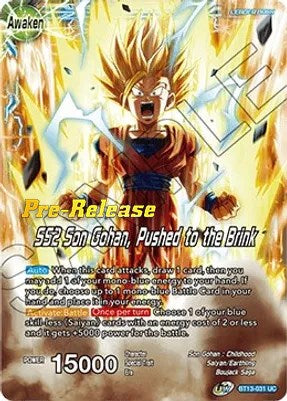 Son Gohan // SS2 Son Gohan, Pushed to the Brink (BT13-031) [Supreme Rivalry Prerelease Promos] 