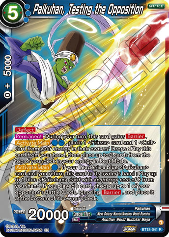 Paikuhan, Testing the Opposition (BT18-041) [Dawn of the Z-Legends] 