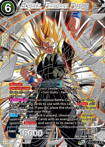 Gogeta, Fearless Fusion (BT12-137) [Collector's Selection Vol. 3] 