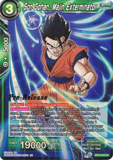 Son Gohan, Majin Exterminator (BT14-074) [Cross Spirits Prerelease Promos]