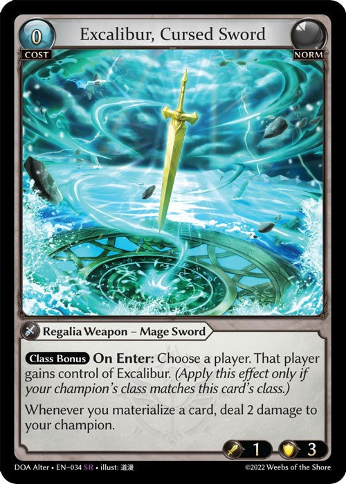 Excalibur, Cursed Sword (034) [Dawn of Ashes: Alter Edition] 