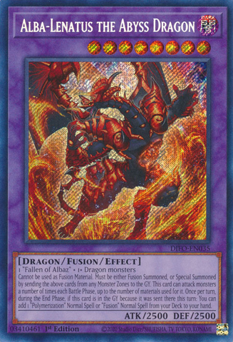 Alba-Lenatus the Abyss Dragon [DIFO-EN035] Secret Rare 