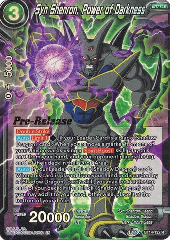 Syn Shenron, Power of Darkness (BT14-132) [Cross Spirits Prerelease Promos] 