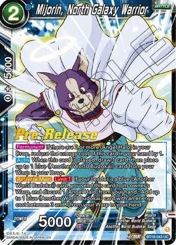 Mijorin, North Galaxy Warrior (BT18-043) [Dawn of the Z-Legends Prerelease Promos] 