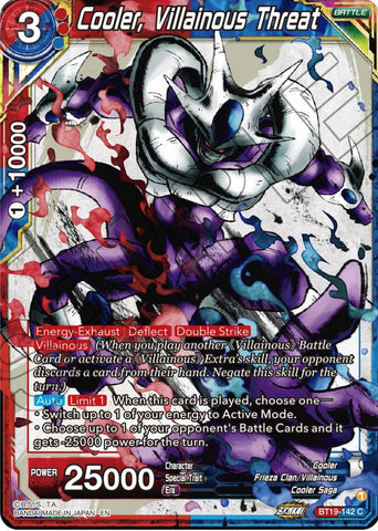 Cooler, Villainous Threat (BT19-142) [Fighter's Ambition] 