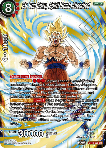 SS Son Goku, Spirit Bomb Absorbed (BT19-008) [Fighter's Ambition] 
