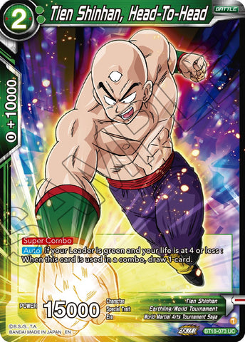 Tien Shinhan, Head-To-Head (BT18-073) [Dawn of the Z-Legends] 
