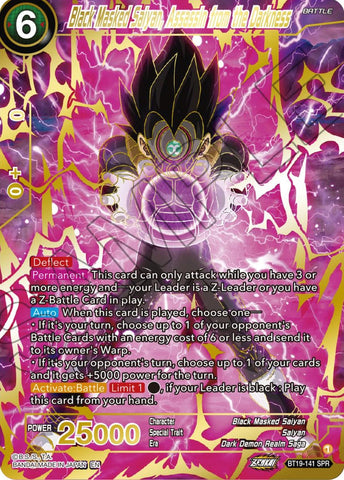 Black Masked Saiyan, Assassin from the Darkness (SPR) (BT19-141) [Fighter's Ambition] 