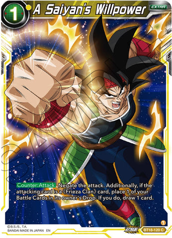 A Saiyan's Willpower (BT18-120) [Dawn of the Z-Legends] 