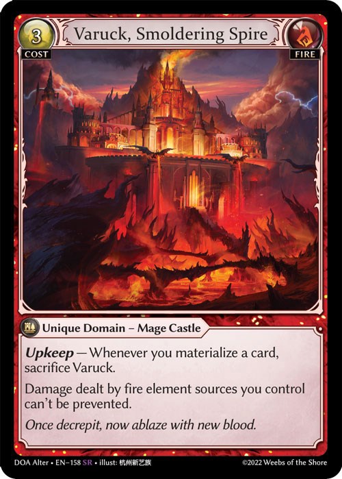 Varuck, Smoldering Spire (158) [Dawn of Ashes: Alter Edition] 