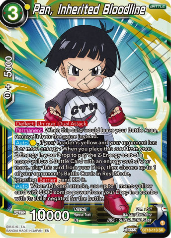 Pan, Inherited Bloodline (BT18-113) [Dawn of the Z-Legends] 
