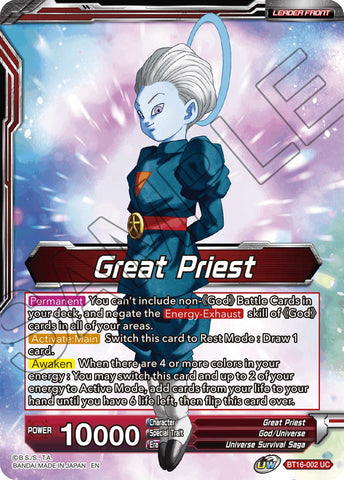 Great Priest // Great Priest, Commander of Angels (BT16-002) [Realm of the Gods Prerelease Promos] 