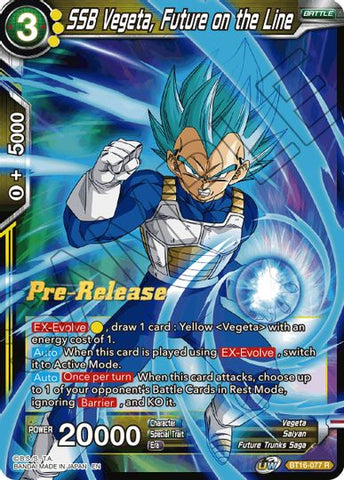 SSB Vegeta, Future on the Line (BT16-077) [Realm of the Gods Prerelease Promos] 