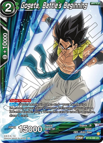 Gogeta, Battle's Beginning (BT19-086) [Fighter's Ambition] 