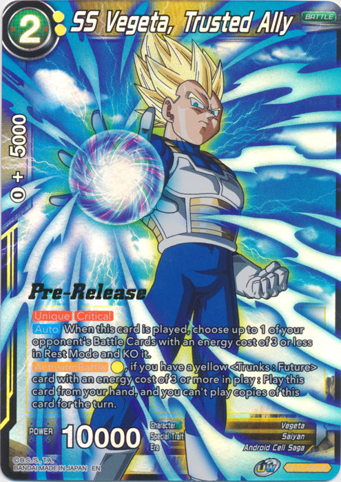 SS Vegeta, Trusted Ally (BT13-100) [Supreme Rivalry Prerelease Promos]