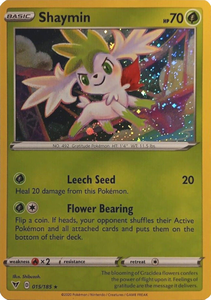 Shaymin (015/185) (Cosmos Holo) [Sword & Shield: Vivid Voltage]