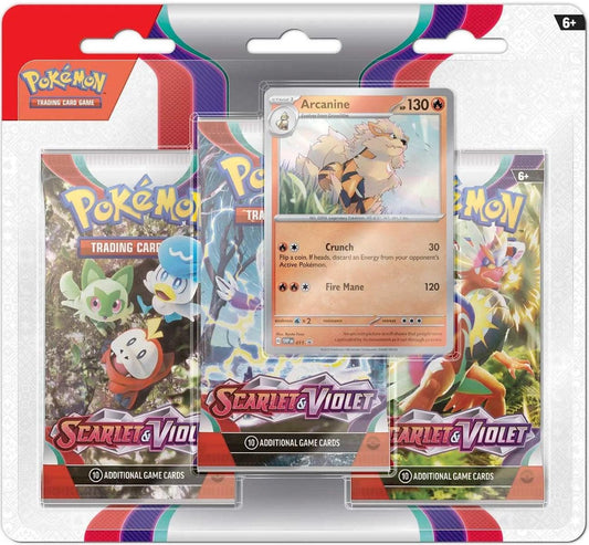 Pokemon - Scarlet And Violet - Arcanine - 3 Pack Blister